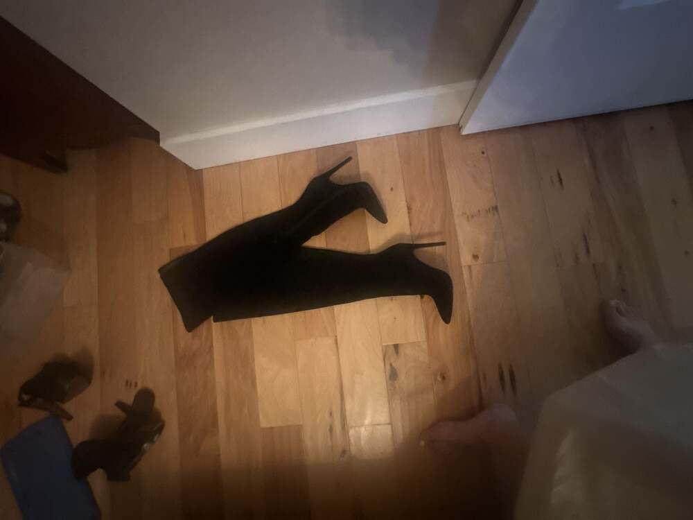 ALDO Black Suede Over-the-Knee Stiletto Boots
